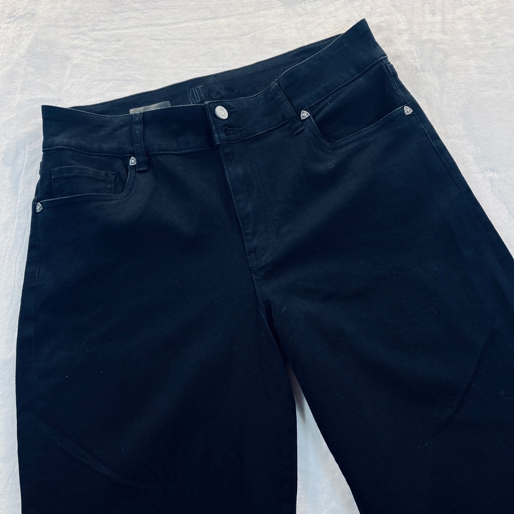 KUT from the Kloth Lucy High Rise Wide Leg Jeans Black Size 12